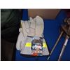 Image 1 : NEW LEATHER WORK GLOVES - 3 PR TTL