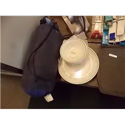 COLEMAN CAMPING DISHES - NEW - 12PC & SLEEPING BAG