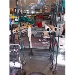 METAL COMMERCIAL SHELVING - ON WHEELS - 6'