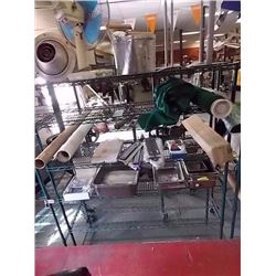 METAL COMMERCIAL SHELVING - ON WHEELS - 6'