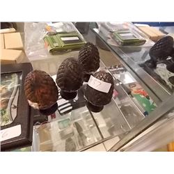 VINTAGE CAST IRON ACORN TOPS - 4 TTTL