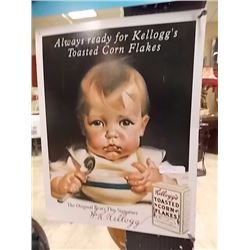 MEMORABILIA ADVERTISING SIGN - METAL - KELLOG'S