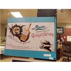 MEMORABILIA ADVERTISING SIGN - METAL - GINGER WINE
