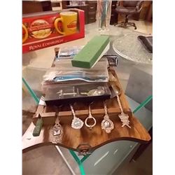 COLLECTOR SPOONS & HOLDER