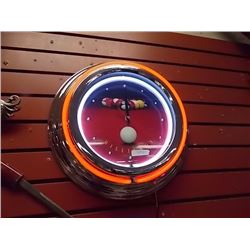 NEW ROUND NEON LIGHTED BILLIARD CLOCK