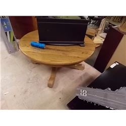 RETRO OAK ROUND COFFEE TABLE