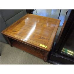 WOOD COFFEE TABLE - 34" SQUARE