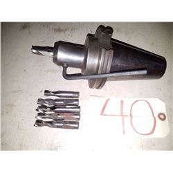 Davis CAT-50 Holder 3/8'' with End Mills