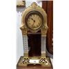 Image 1 : ART DECO CRYSTAL AND GILT MANTLE CLOCK