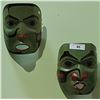 Image 1 : PAIR NATIVE INSPIRED THEATRE MASKS