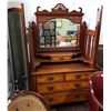 Image 1 : EDWARDIAN GENTLEMAN'S VANITY WITH FOLD OUT MIRRORS