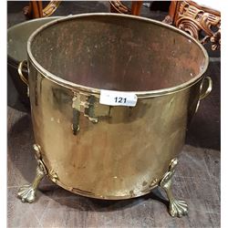 CLAW FOOTED BRASS PLANTER