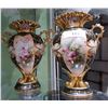 Image 1 : PAIR HAND PAINTED VICTORIAN VASES