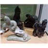 Image 1 : LOT OF 4 INUIT SOAPSTONE CARVINGS