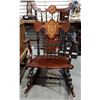 Image 1 : UNUSUAL MAHOGANY INLAID ROCKING CHAIR