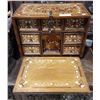 Image 2 : INTRICATELY INLAID APOTHECARY CHEST W/FITTED INTERIOR