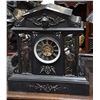 Image 1 : LATE VICTORIAN FIGURAL SLATE CLOCK W/OPEN ESCAPEMENT