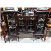 Image 1 : CARVED MAHOGANY DISPLAY CABINET