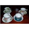 Image 1 : LOT OF 4 ENGLISH TEACUPS AND SAUCERS