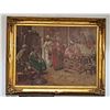 Image 1 : LARGE GILT FRAMED OIL ON CANVAS SIGNED YIHAO
