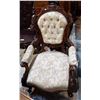 Image 1 : VICTORIAN CARVED OPEN ARM PARLOUR CHAIR