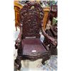 Image 1 : ASIAN HIGHLY CARVED FIGURAL CHAIR W/DRAGON MOTIF