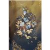 Image 2 : MAGNIFICENT CARVED SERVER W/HAND PAINTED FLOWERS,