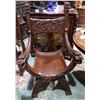 Image 1 : ASIAN HIGHLY CARVED FIGURAL CHAIR W/DRAGON MOTIF