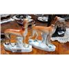 Image 1 : PAIR EARLY STAFFORDSHIRE GREYHOUND FIGURINES