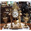 Image 1 : 19TH CENTURY ORNATE MARBLE FRENCH 3 PC CLOCK SET