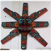 Image 1 : NATIVE CARVED SUN MASK W/ABALONE ACCENTS