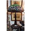 Image 1 : TIFFANY STYLE STAINED GLASS DRAGONFLY TABLE LAMP