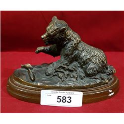 BRONZE GRIZZLY SCULPTURE SIGNED O'BRIEN