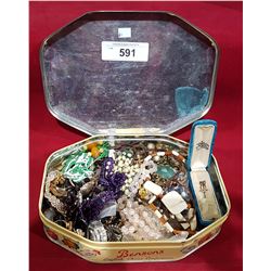 TIN OF VINTAGE ESTATE JEWELRY