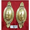 Image 1 : PAIR BRASS CANDLE SCONCES