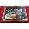 Image 1 : WOOD DISPLAY CASE OF COLLECTIBLES