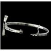 Image 3 : 0.95 ctw Diamond Bangle Bracelet - 14KT White Gold