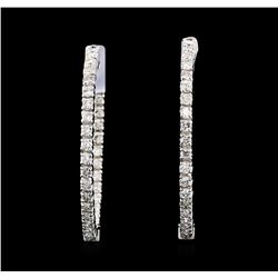 2.00 ctw Diamond Earrings - 14KT White Gold