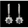 Image 1 : 4.29 ctw Diamond Earrings - 14KT White Gold