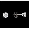 Image 2 : 1.05 ctw Diamond Earrings - 14KT White Gold