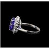 Image 3 : 14KT White Gold 6.78 ctw Tanzanite and Diamond Ring