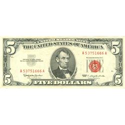 1963 $5 VG/XF Red Seal Note