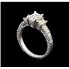 Image 4 : 14KT White Gold EGL USA Certified 1.55 ctw Diamond Ring