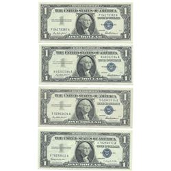 1957 $1 AU/Unc Silver Certificate Currency Lot of 4