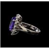 Image 3 : 4.68 ctw Tanzanite and Diamond Ring - 14KT White Gold