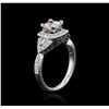 Image 3 : 14KT White Gold 1.30 ctw Diamond Ring