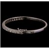 Image 2 : 14KT White Gold 3.16 ctw Diamond Bangle Bracelet