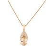 Image 1 : 14KT Rose Gold 3.35 ctw Morganite and Diamond Pendant With Chain