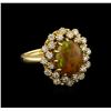 Image 1 : 2.20 ctw Opal and Diamond Ring - 14KT Yellow Gold