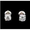 Image 1 : 1.02 ctw Diamond Stud Earrings - 14KT White Gold